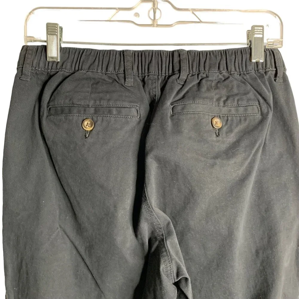 A Essentials Straight Fit Jogger Pants S Black Elastic Drawstring Pockets - Picture 7 of 8